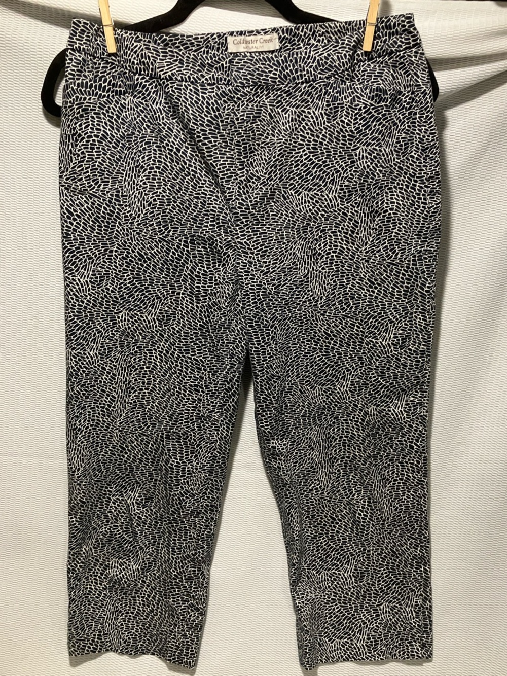 Coldwater Creek Black & White Printed Chinos